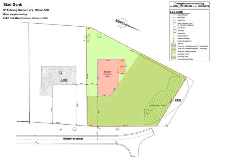Bouwgrond Genk 14a 62ca Open Bebouwing