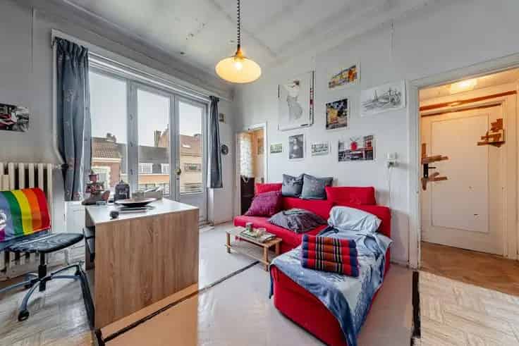 Appartement te koop 58m2 1 slaapkamer bureau rustige buurt