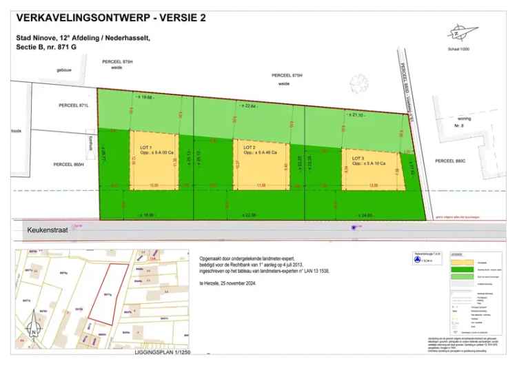 projectgrond van 1540 m2, perceelbreedte 65 m