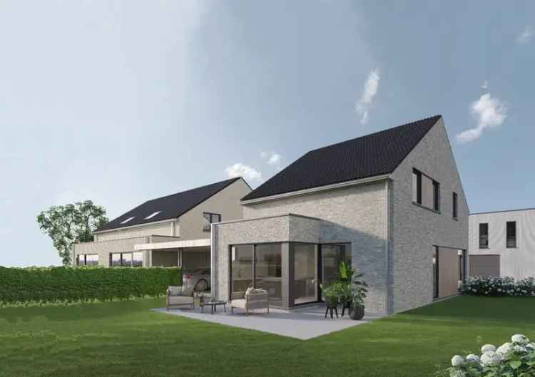 Moderne open bebouwing (Lot 6) in RivaHof te Dentergem.