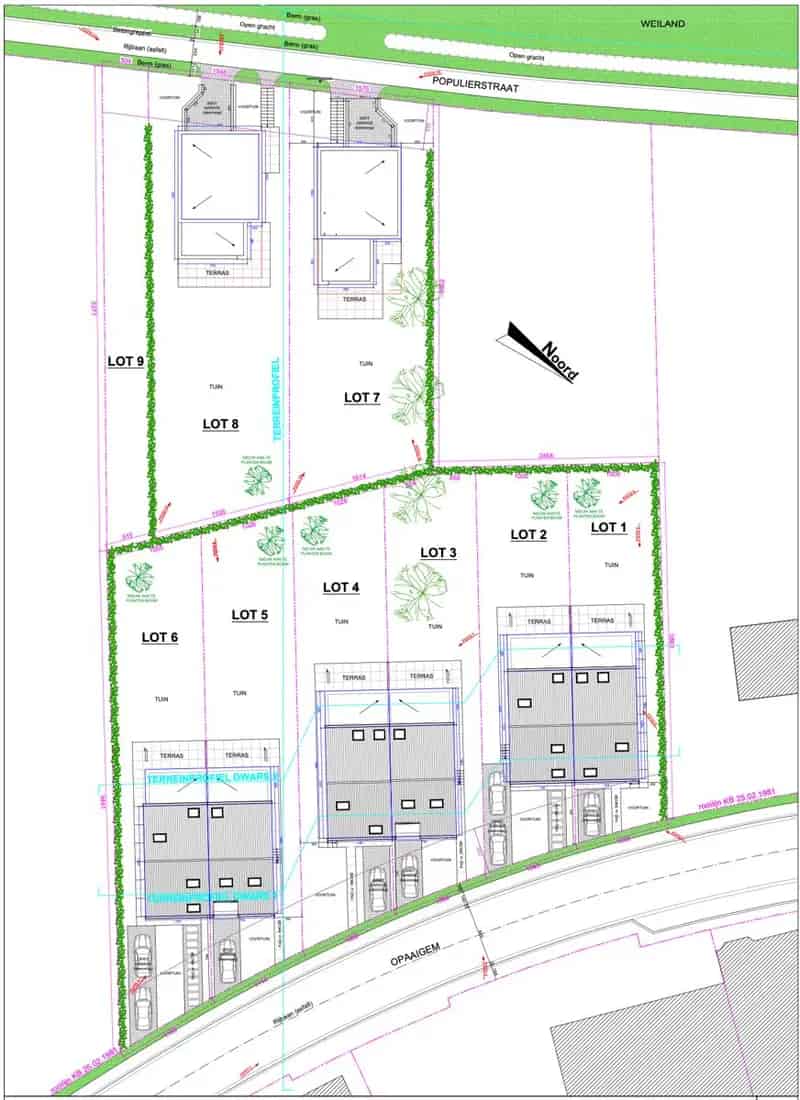 Nieuwbouw Woningen: 6 Halfopen 2 Open Bebouwingen