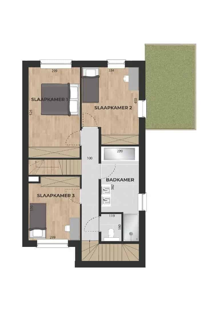 Halfvrijstaande woning landelijke stijl 3a 69ca