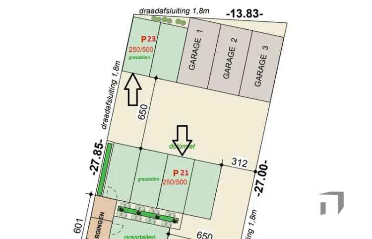 Afgesloten autostaanplaats te huur in Tessenderlo centrum