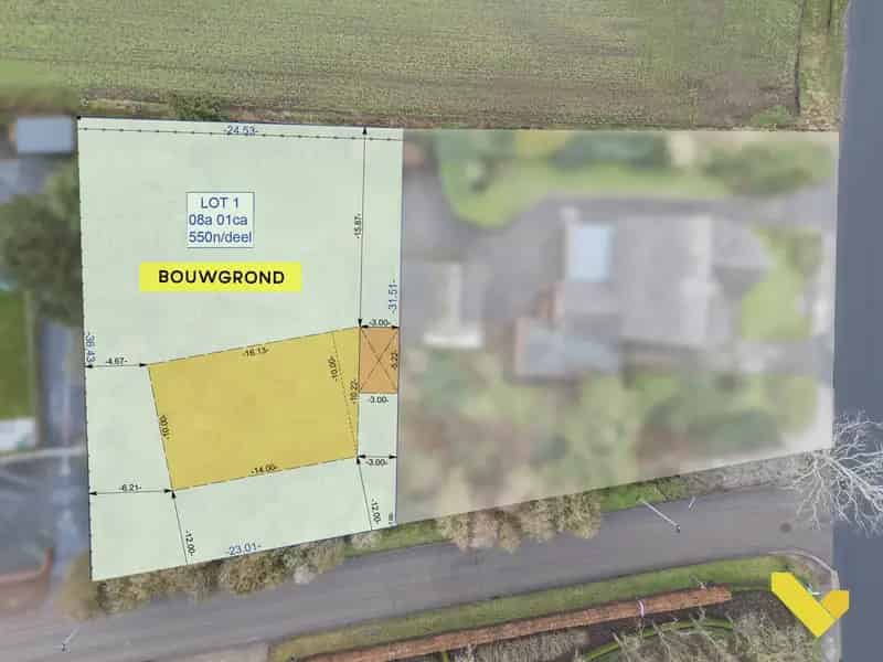 Bouwgrond 801m² Vrijstaande Woning Nabij E313