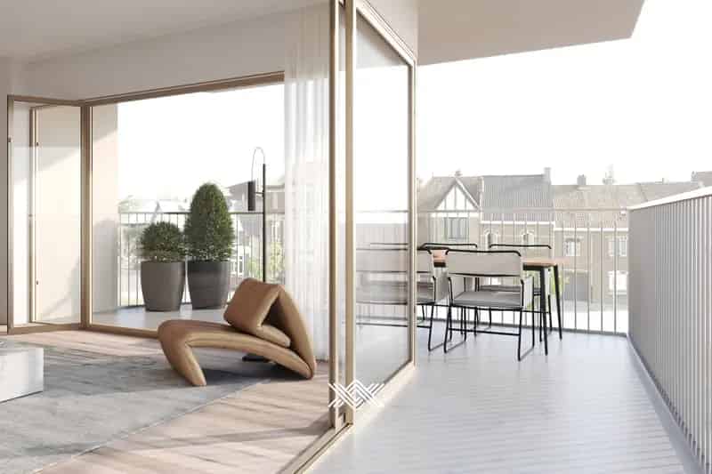Drieslaapkamerappartement Deinze met ruim terras