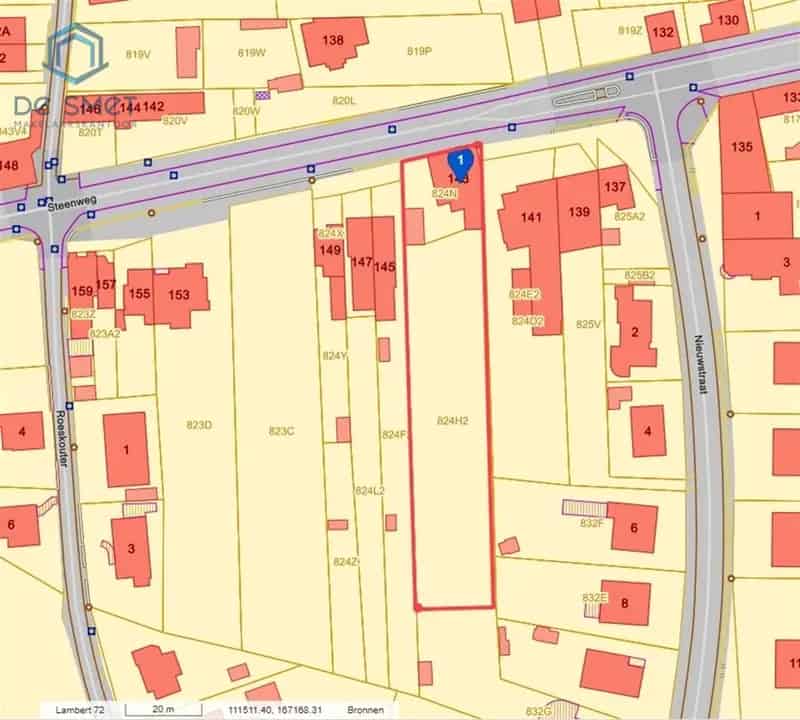 Projectgrond Lierde: 1 open of 2 halfopen bebouwingen