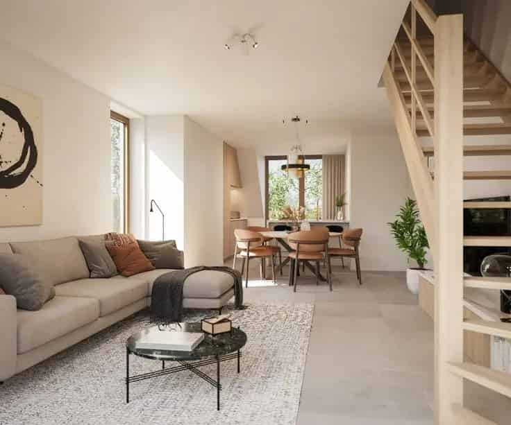 Duplex Appartement Aartrijke Centrum: 110m², 2 Terrassen, 2 Badkamers