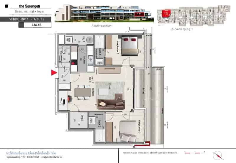Nieuwbouw Appartement 2 Slaapkamers Ieper