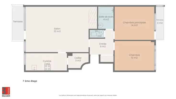 Appartement Te Koop Jette 2 slaapkamers Terras