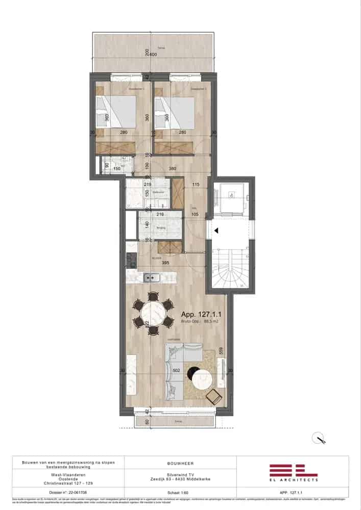 Te koop Appartement 2 slaapkamers Oostende