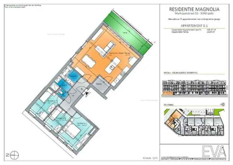 Nieuwbouw Appartement 3 slaapkamers te Lede