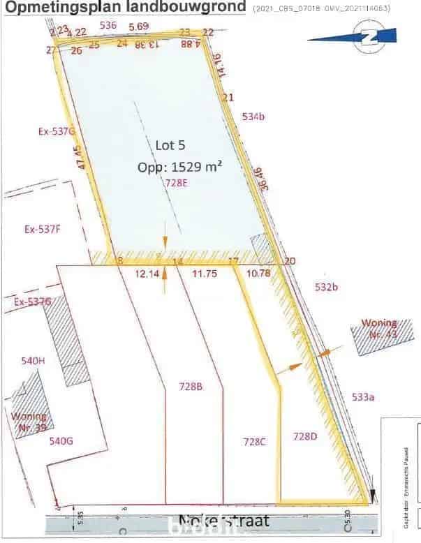 Bouwgrond Gent Desteldonk 646m² + Landbouwgrond 1529m²