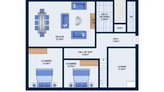 Appartement 2 chambres à Romsée