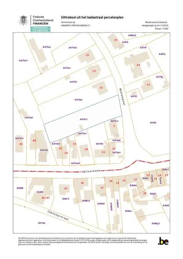 Bouwgrond Lanaken Veldwezelt 2126m2 Open Bebouwing