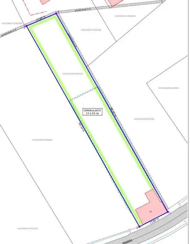 Bouwgrond kopen voor open bebouwing in Oordegem met 1363m² ruimte