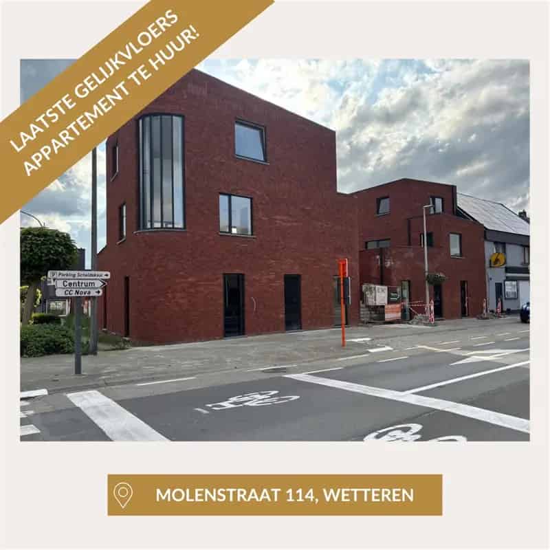 Nieuwbouw Appartement Wetteren: 2 slaapkamers, terras, staanplaats