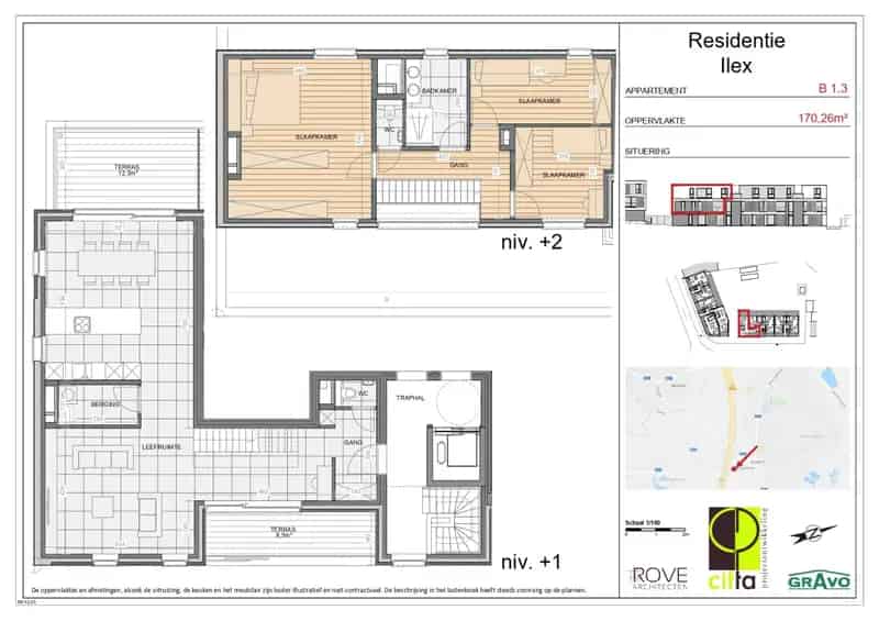 Duplexappartement te huur Elewijt 3 slaapkamers