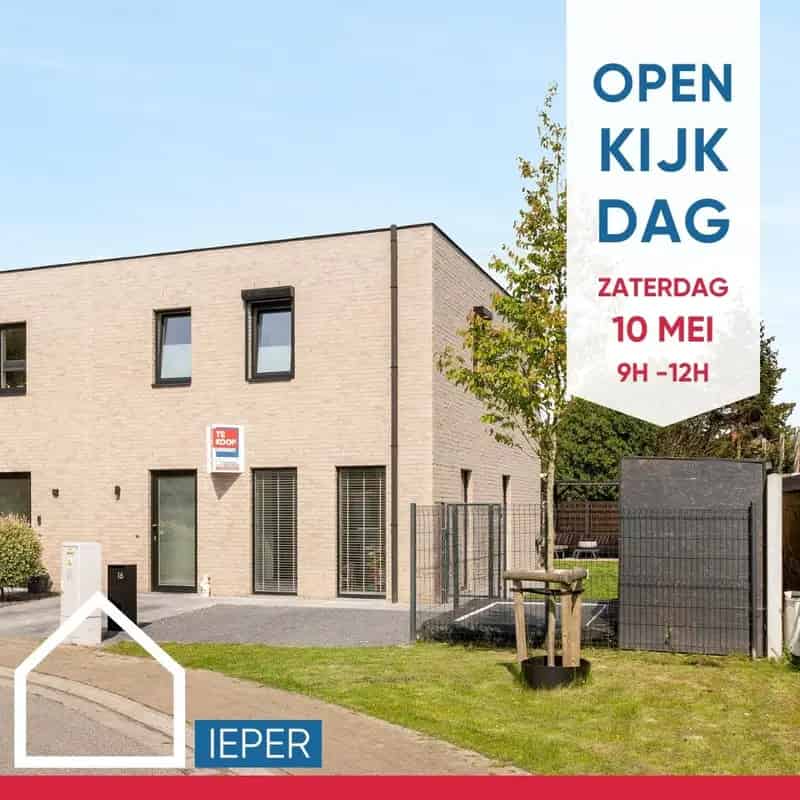 Halfopen nieuwbouwwoning 3 slaapkamers tuin EPC A