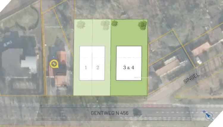 Bouwgrond te koop in Lembeke, Gentweg Lembeke