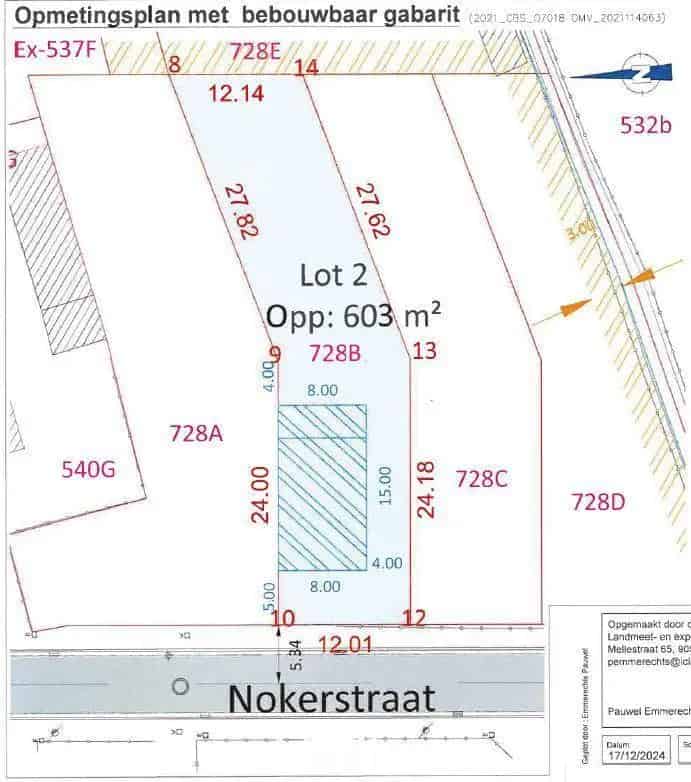 Bouwgrond Halfopen Bebouwing 603m²
