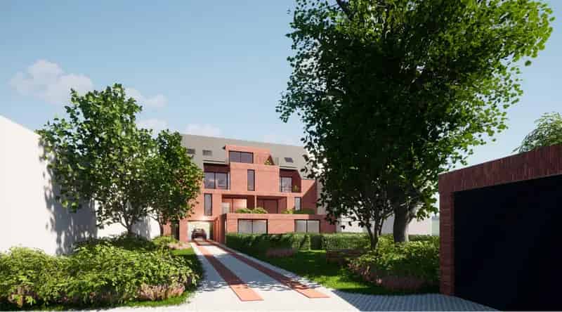 Projectgrond Ellezelles Centrum 1450m2 Dubbele Bewoning Handel