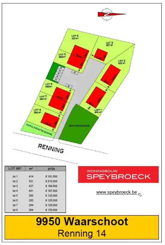 Nieuwbouwproject Waarschoot: Bouwgrond 364m² met afwerkingsopties