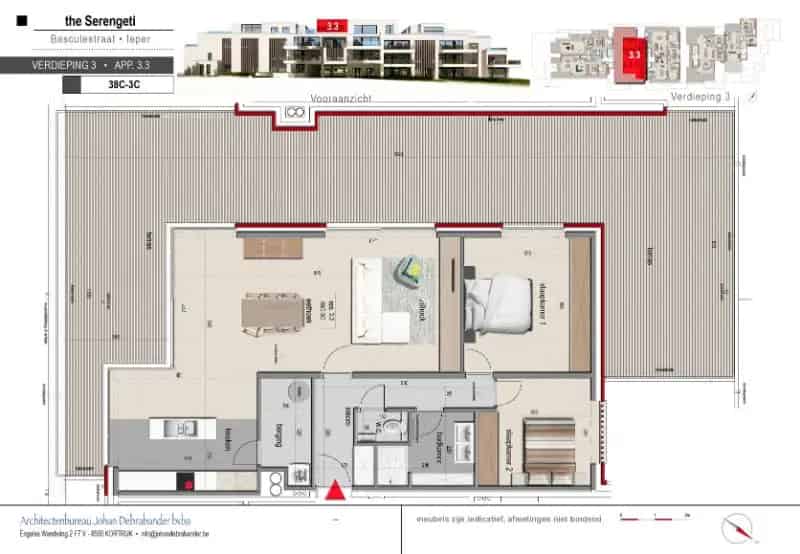 Nieuwbouw Appartement 2 Slaapkamers Ieper