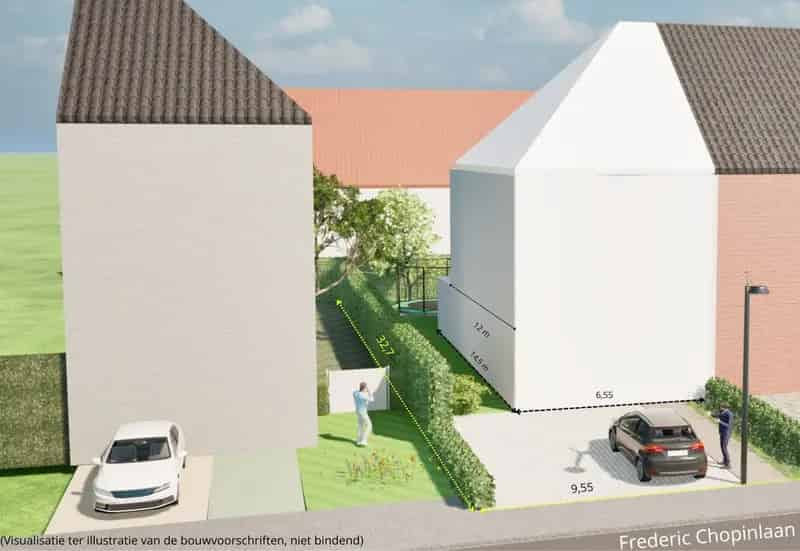 Bouwgrond HOB 3a 380m² Halle Centrum