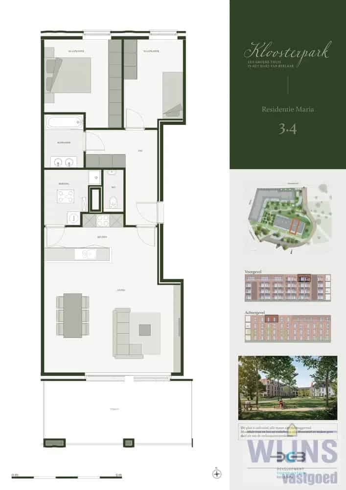 Appartement te huur Berlaar 2 slaapkamers 96m² terras