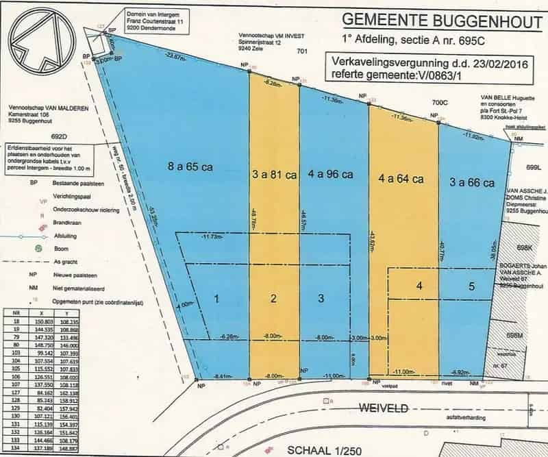Bouwgrond te koop in Buggenhout 865m²