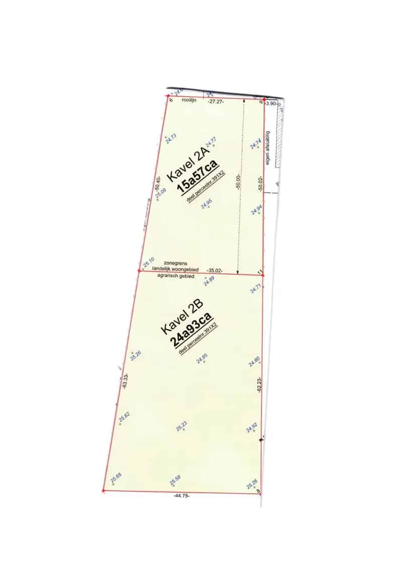 Bouwgrond 4050 m² Zuid-Oriëntatie
