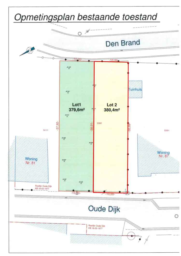 Residentieel gelegen bouwgrond van 380 m²