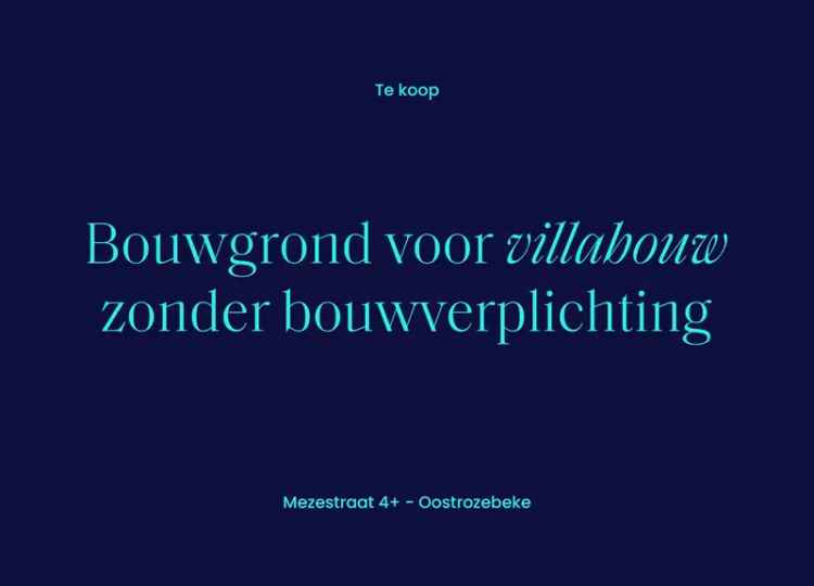 Bouwgrond voor villabouw in doodlopende straat