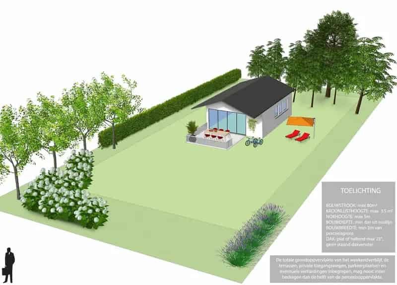 Rustig gelegen grond 1163m²