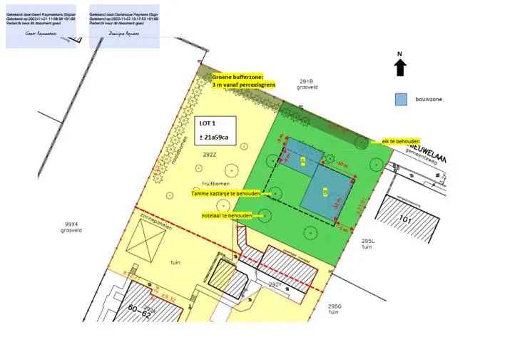 Bouwgrond Wezembeek-Oppem: 21a 59ca Zuid-gericht