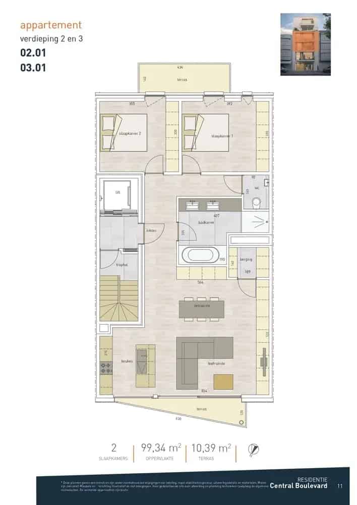 Te koop Appartement 2 slaapkamers Oostende