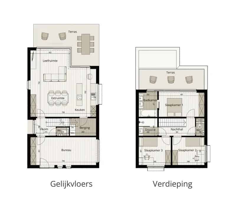 Nieuwbouw Huis te Koop Zulte 3 slaapkamers Praktijkruimte Garage