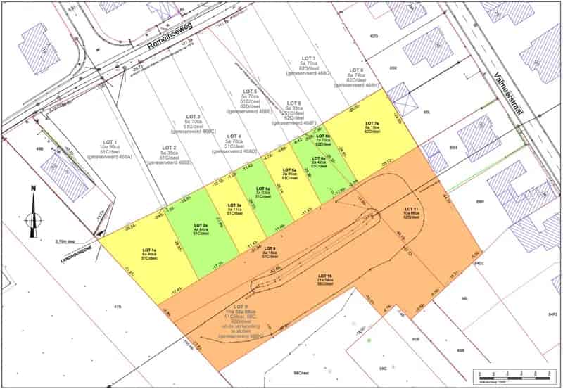 Bouwgrond te huur Val-Meer 989m² halfopen bebouwing