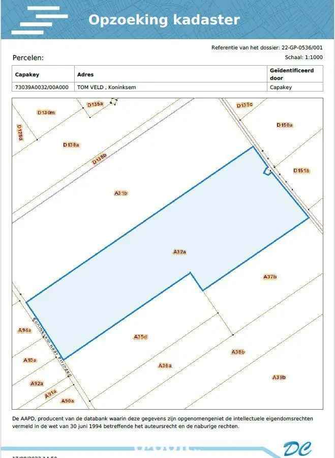 PERCEEL LANDBOUWGROND MET EEN OPPERVLAKTE VAN 2,28 HECTARE