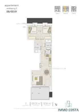 Nieuwbouw Appartement 2 Slaapkamers Middelkerke