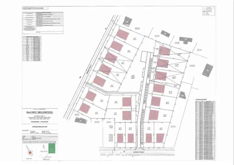 bouwgrond te koop in Diest met verschillende loten van 4a62