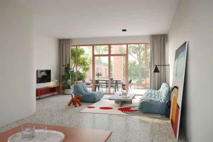 Parkwoning in gerenoveerde textielfabriek met tuin