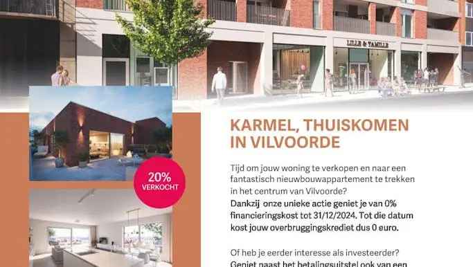 Appartement te koop in Vilvoorde met gemeenschappelijke binnentuin