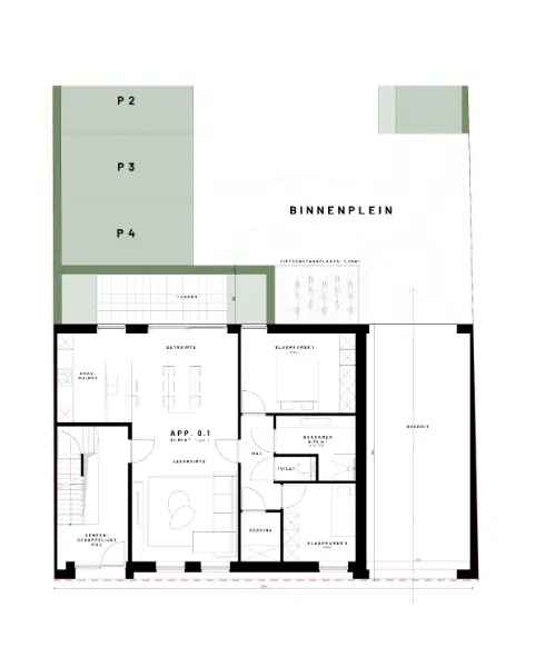 Appartementen te Kortemark Centrum 80-122m2 met Terras en Parking