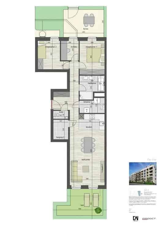 Nieuwbouwappartement 2 slaapkamers Privétuin Antwerpen Deurne