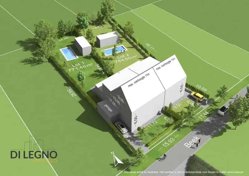 Rustig gelegen bouwgrond van 771,48m² voor HOB.