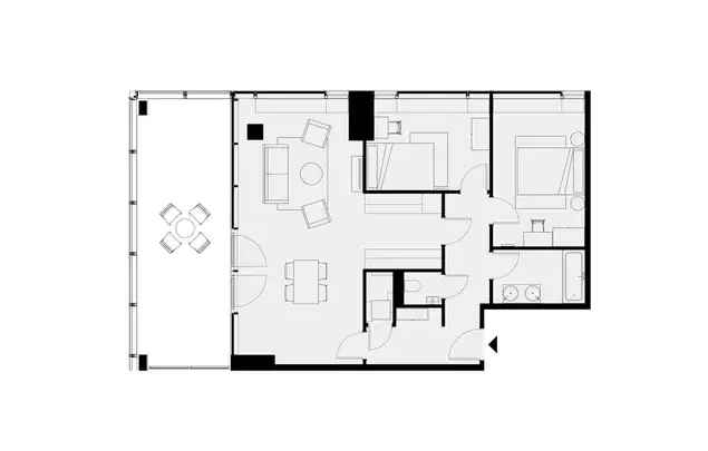 Huur 2 slaapkamer appartement van 989 m² in Brussels