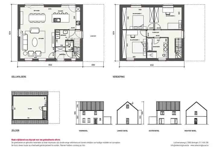 Nieuwbouw Koppelvilla 3-5 slaapkamers A+