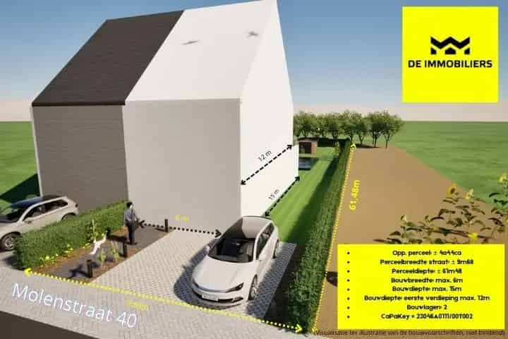 Bouwgrond te huur Beersel Lot 4a44ca Halfopen Bebouwing