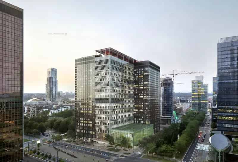 Kantoren te Huur Brussel Noordwijk 978m² Nieuwbouw